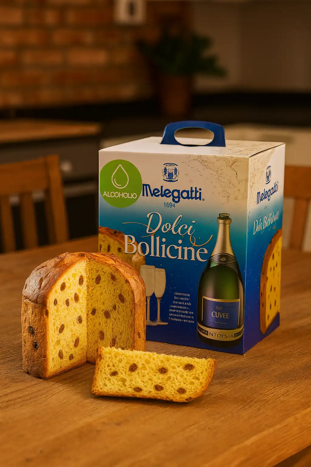 Melegatti Valigetta Panettone Classico con Bottiglia Spumante Idea Regalo