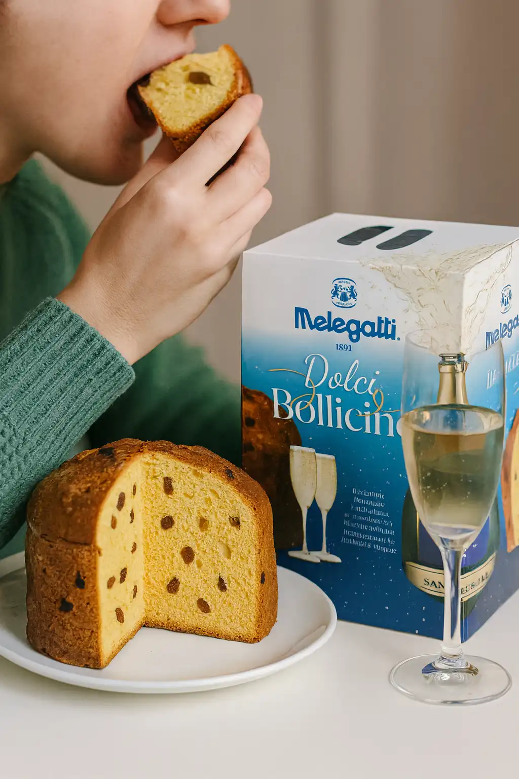 Melegatti Valigetta Panettone Classico con Bottiglia Spumante Idea Regalo