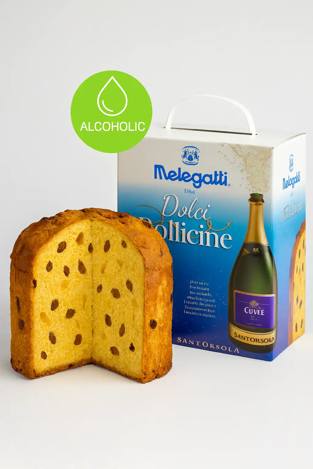 Melegatti Valigetta Panettone Classico con Bottiglia Spumante Idea Regalo