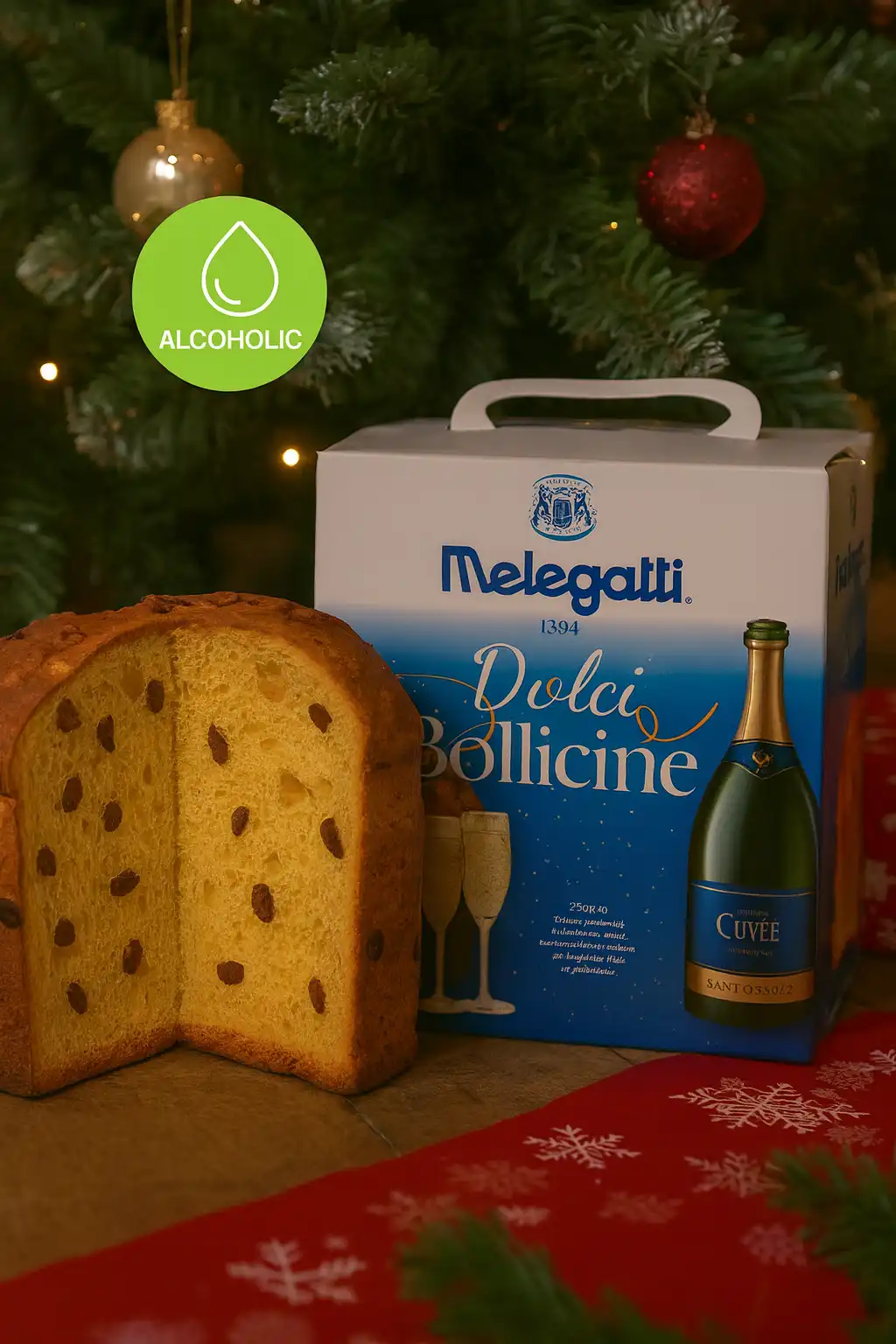 Melegatti Valigetta Panettone Classico con Bottiglia Spumante Idea Regalo
