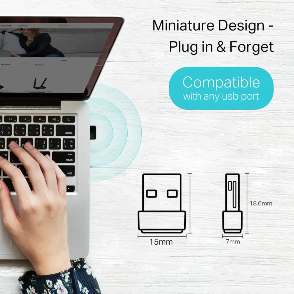 TP-Link Archer T2U Nano Adattatore USB WiFi Dual Band 600Mbps Per PC E Mac