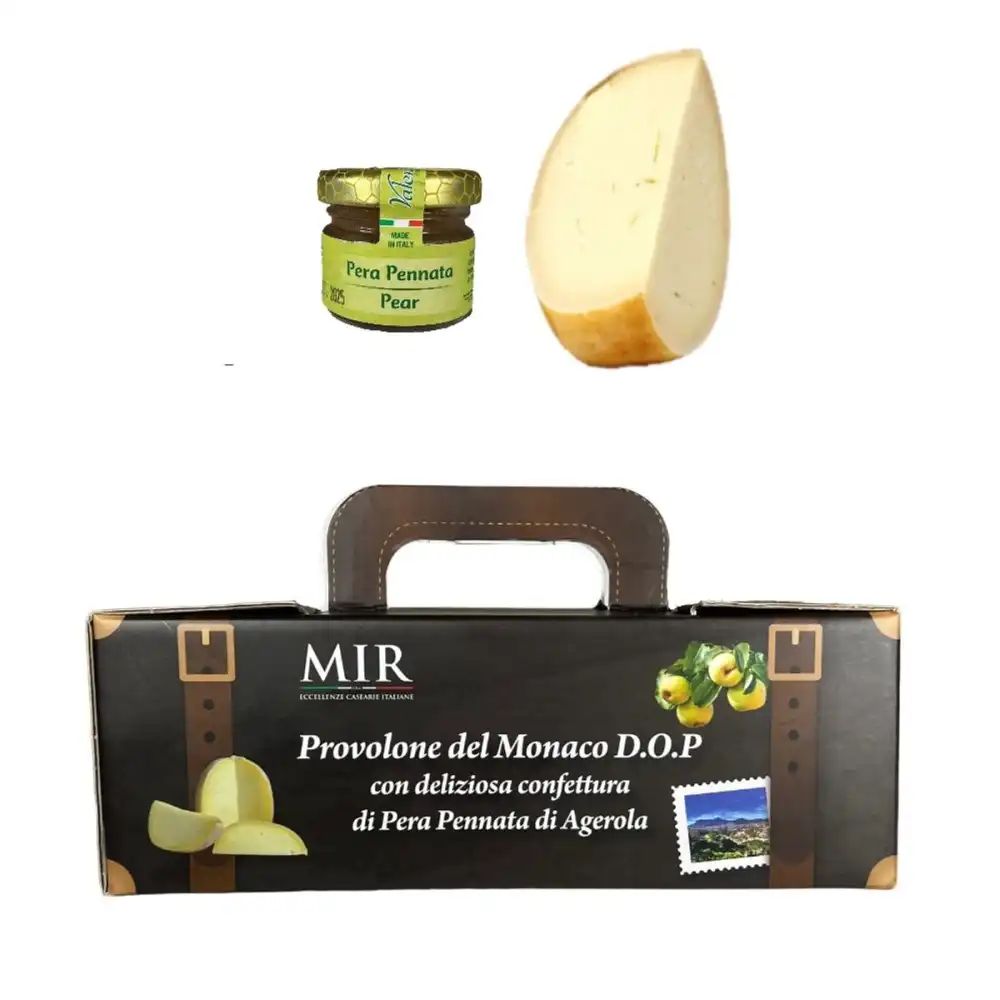 Valigetta Provolone Del Monaco DOP Con Confettura Pera Pennata Set Gourmet
