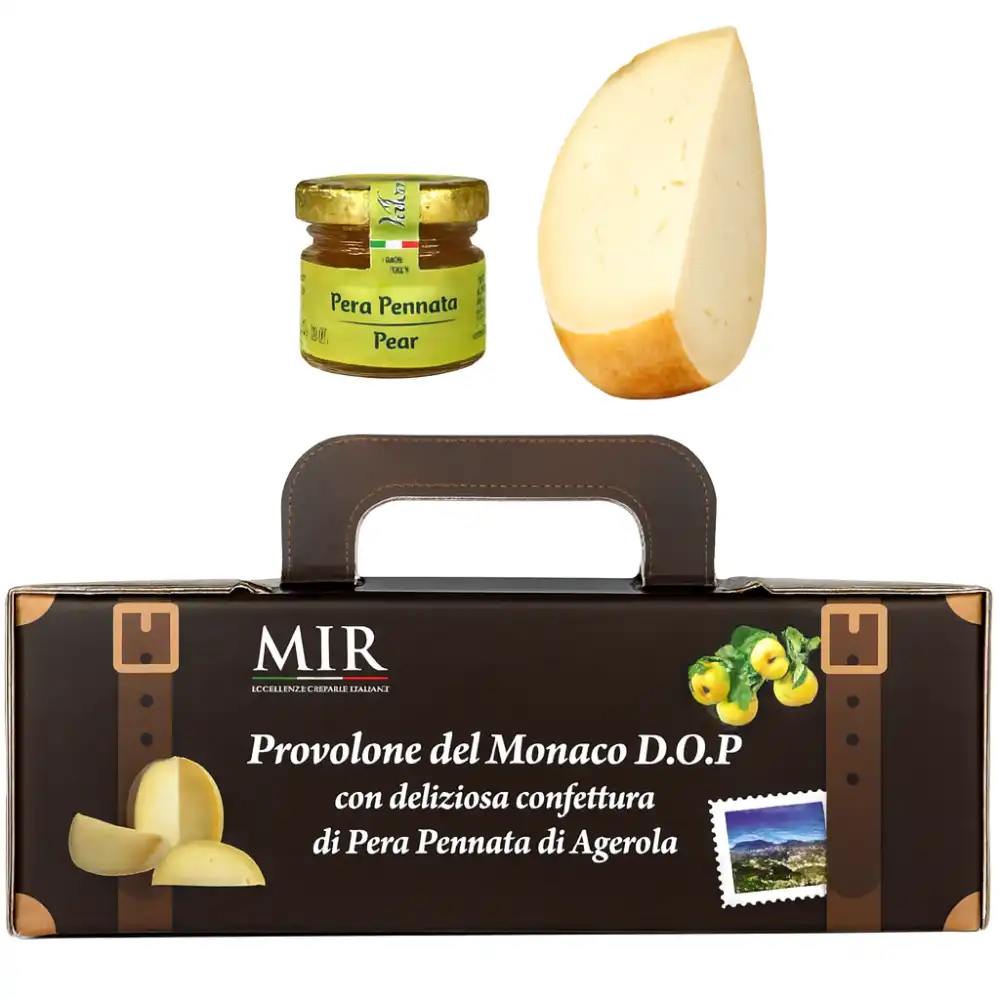 Valigetta Provolone Del Monaco DOP Con Confettura Pera Pennata Set Gourmet