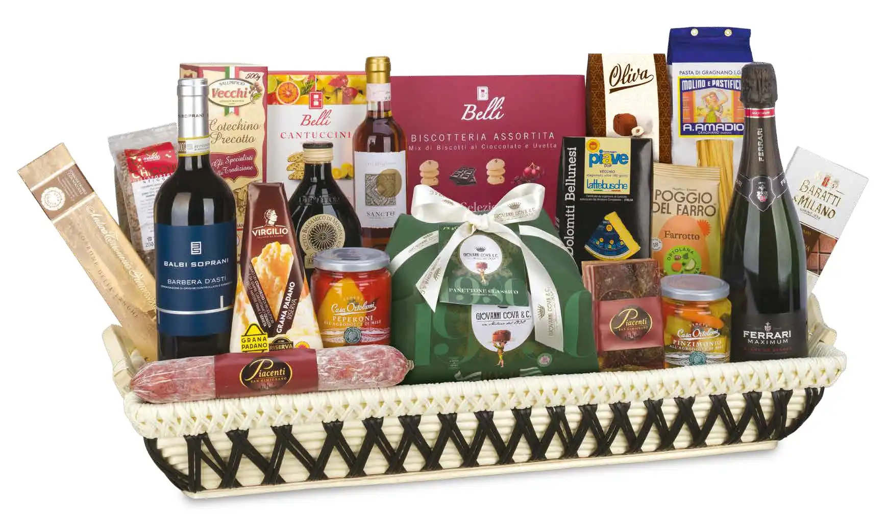 Cesto Gran Chef 21 Pezzi Con Giovanni Cova Vini Dolci Salumi Formaggi Gourmet