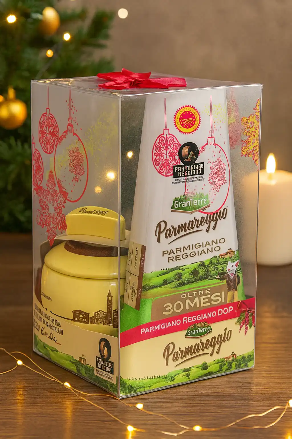 Confezione Parmigiano Reggiano 30 Mesi 250g con Formaggera Regalo Elegante