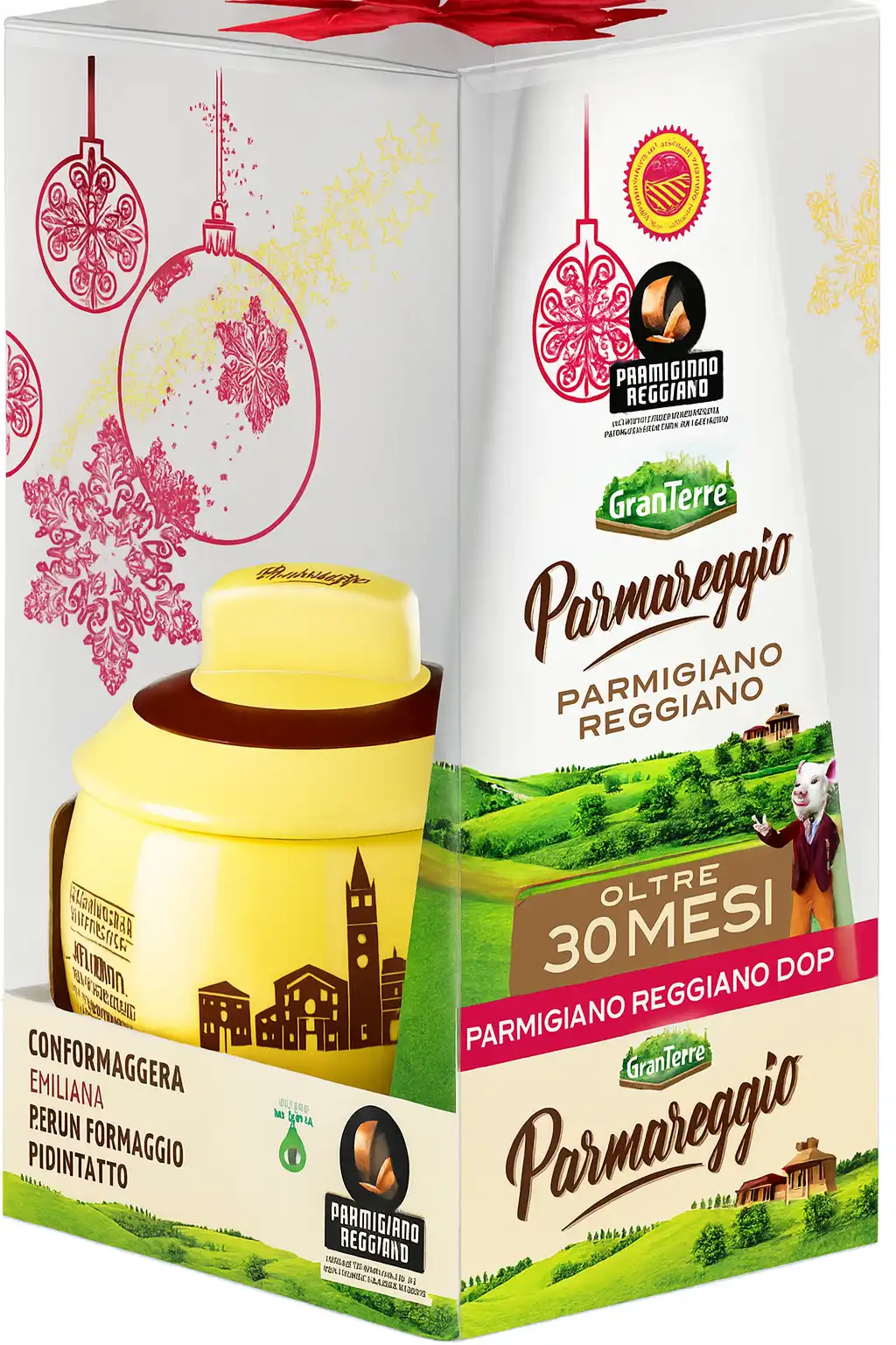 Confezione Parmigiano Reggiano 30 Mesi 250g con Formaggera Regalo Elegante