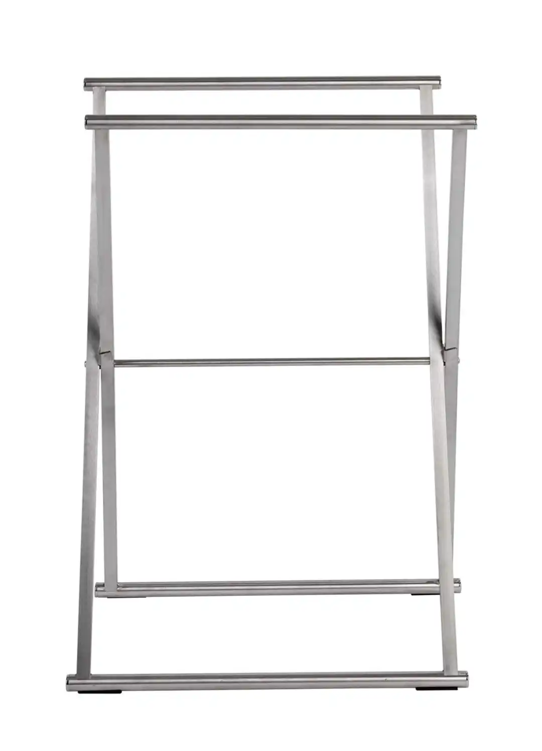 Set Bagno Piantana Porta Asciugamani e Abiti Pieghevole in Acciaio Inox