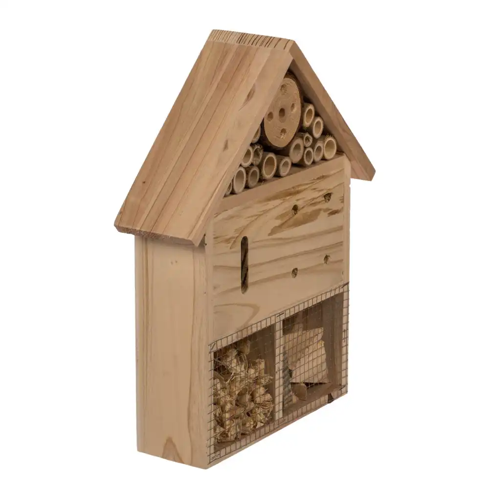 Casetta Per Insetti in Legno Color Naturale 30 x 25 cm