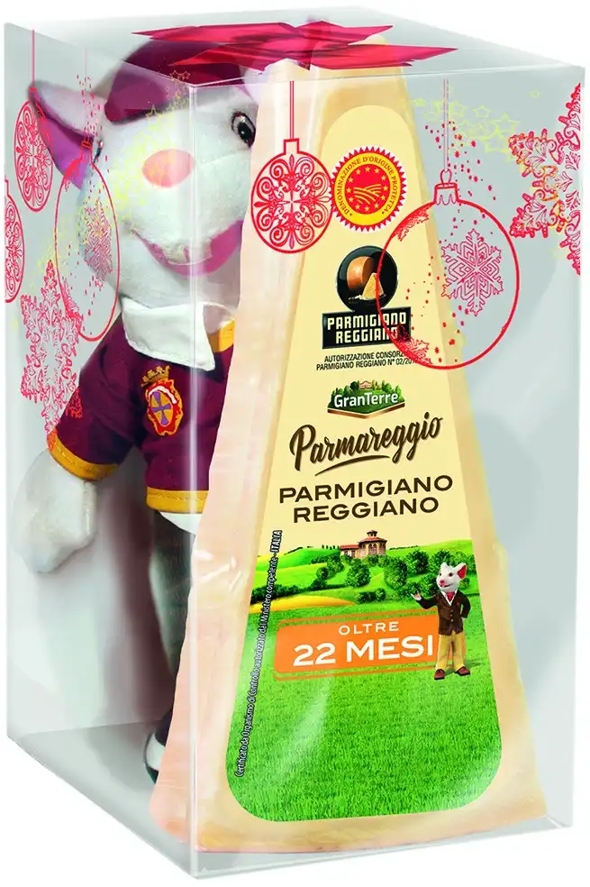 Confezione Parmigiano Reggiano 22 Mesi 200g con Peluche Idea Regalo