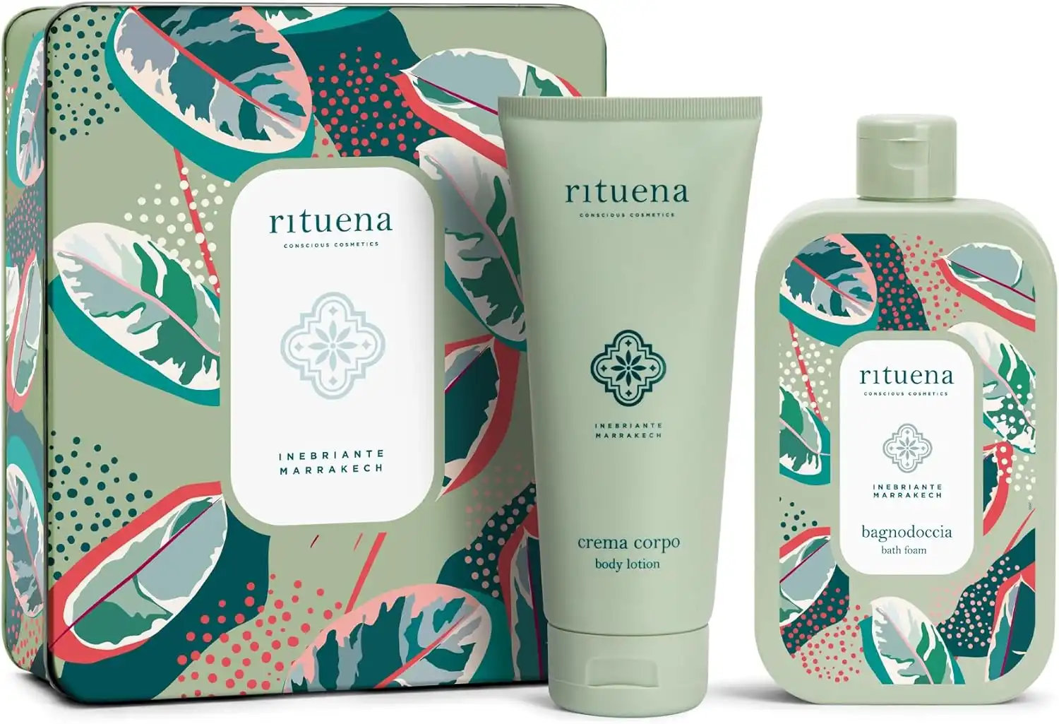 Confezione Regalo Donna Docciaschiuma 400ml Crema Corpo 200ml Fragranza Esotica