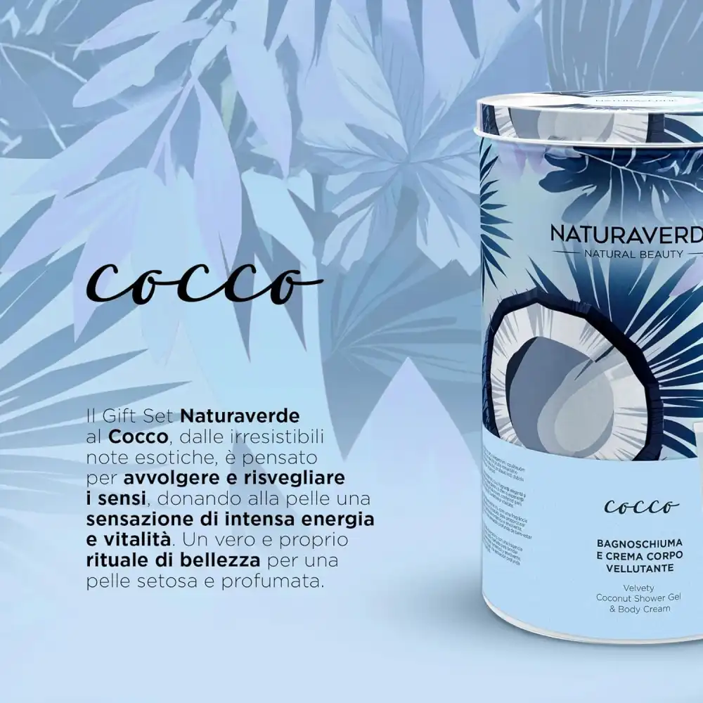 Confezione Regalo in Cilindro di Latta con Bagnoschiuma 200ml Crema Corpo 100ml