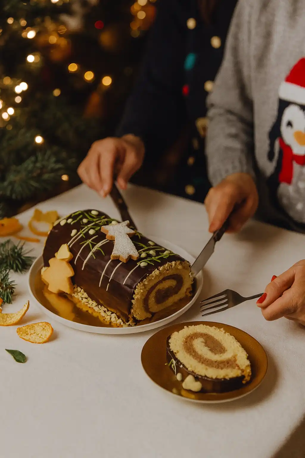 Tronchetto di Natale 500g Pasticceria Artigianale Decorato Elegante