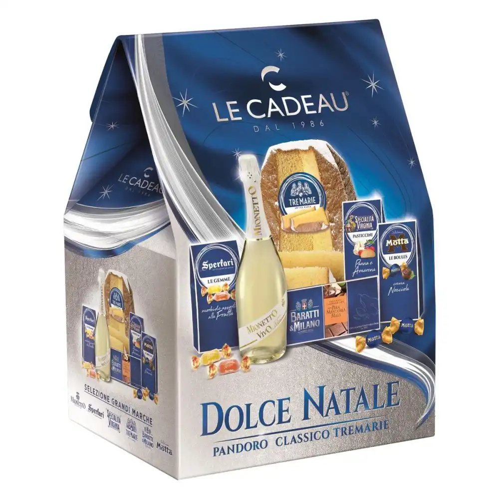 Strenna Dolce Natale 6 Pezzi con Pandoro Spumante Cioccolato e Dolci