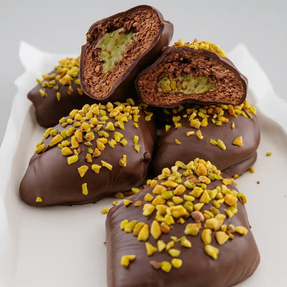 Mostaccioli Ripieni al Pistacchio 2kg Choco Dubai Ricoperti di Cioccolato