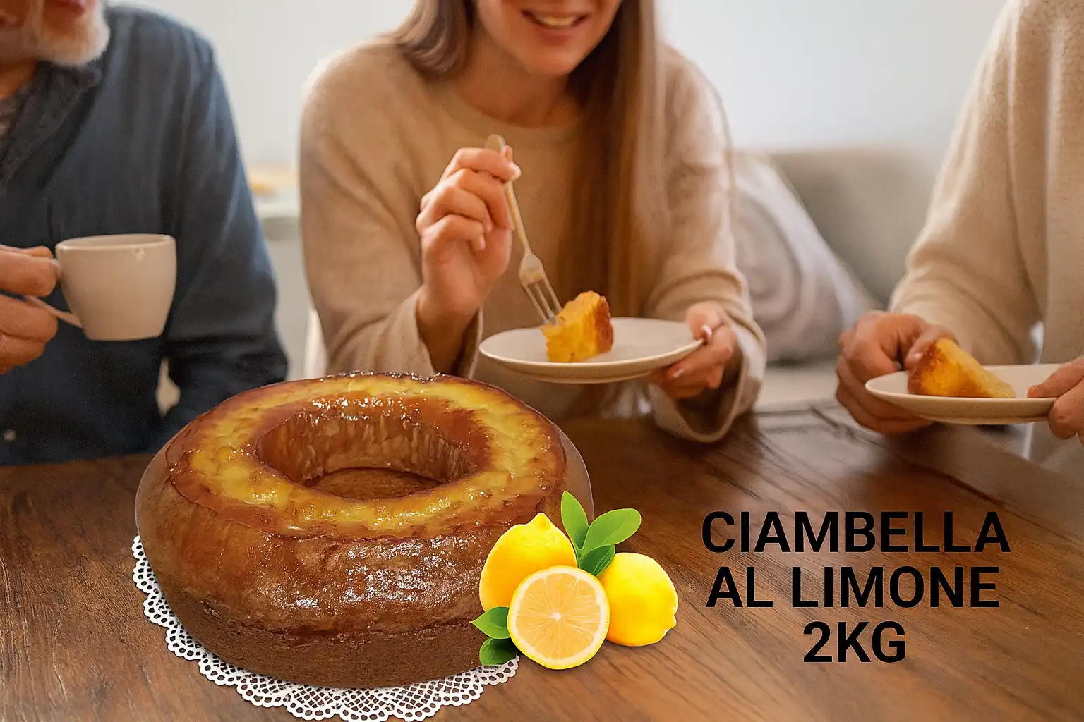 Ciambellone al Limone 2kg Dolce da Forno Morbido Soffice Artigianale