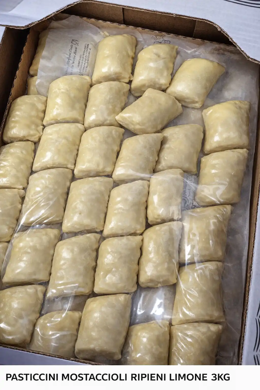 Mostaccioli Ripieni al Limone 3kg Pasticcini Artigianali Ricoperti Glassa