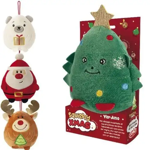 Squishy Natalizio con Monete di Cioccolato 50 g Idea Regalo Bambini