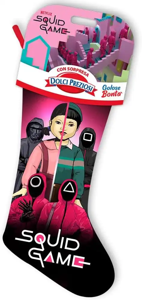 Calza Befana Squid Game Dolci Preziosi 190 g con Dolci e Sorpresa