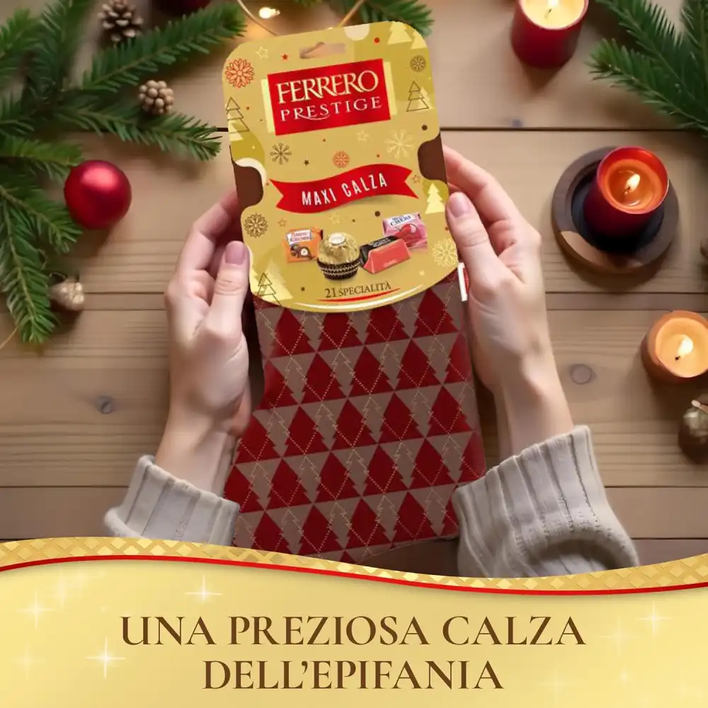 Ferrero Prestige Calza Befana 234 g con 21 Specialità Assortite al Cioccolato