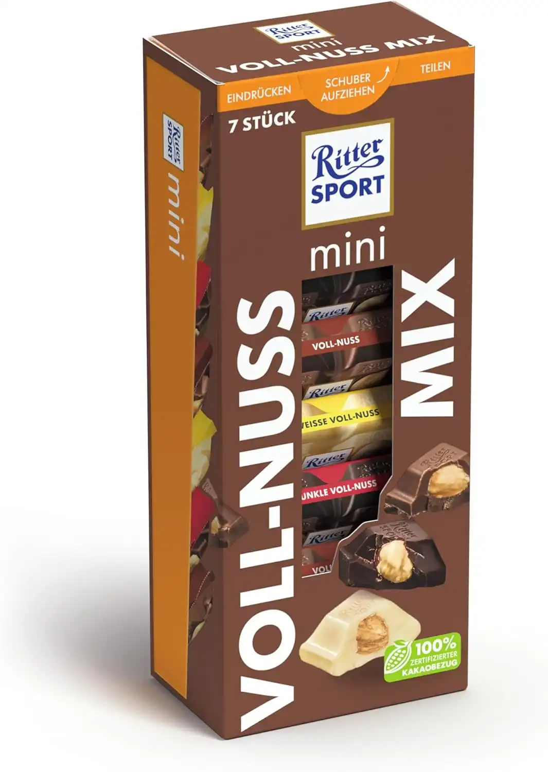 8 Pezzi Ritter Sport Mini Tower Special Nuts Mix Cioccolatini 116 g