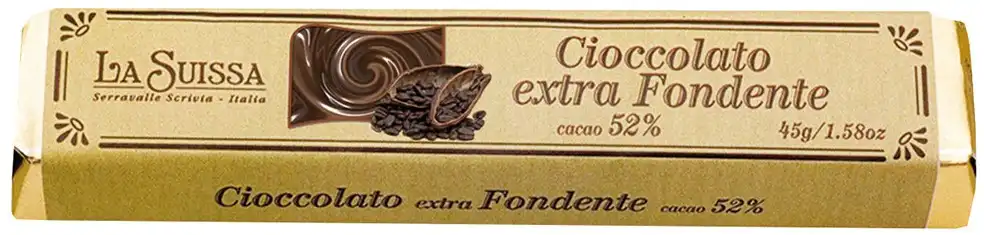 La Suissa Bastoni Cioccolato Extra Fondente 52% Espositore 36 Pezzi 20 g