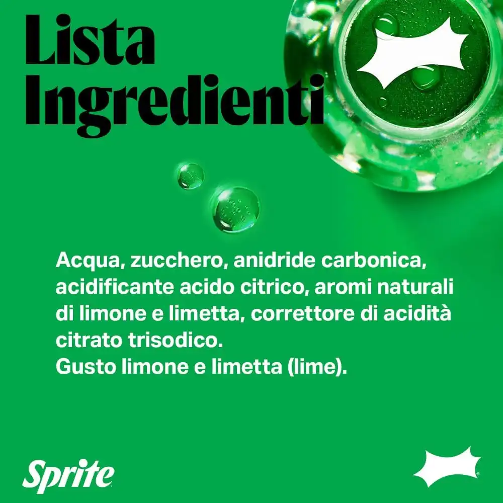 Sprite Lemon Lime Bibita Gassata Bottiglie Vetro 330 ml Confezione 24 Pezzi
