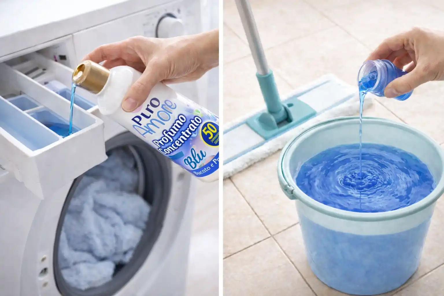 3x Puro Amore Profumo Concentrato Blu per Bucato e Pavimenti