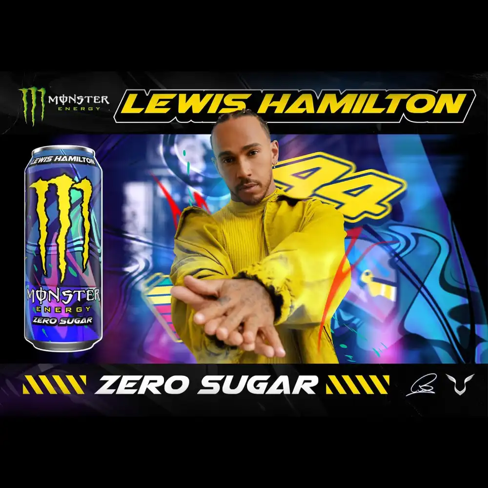 24x Monster Energy LH44 Lewis Hamilton 24 Lattine da 500ml Zero Zuccheri
