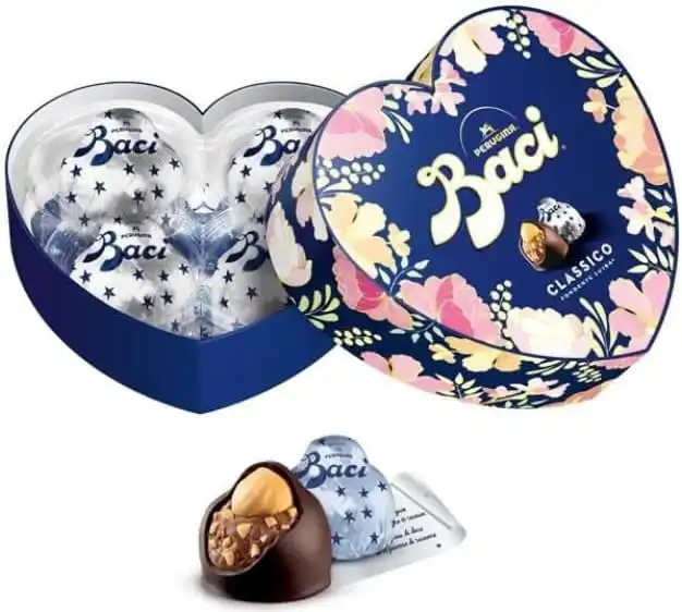 Baci Perugina Cuore Floreale 50g Idea Regalo San Valentino con 4 Cioccolatini