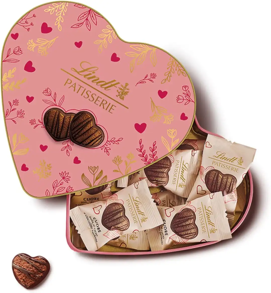 Lindt Patisserie Latta Cuore 100g Biscotti al Cacao Idea Regalo San Valentino
