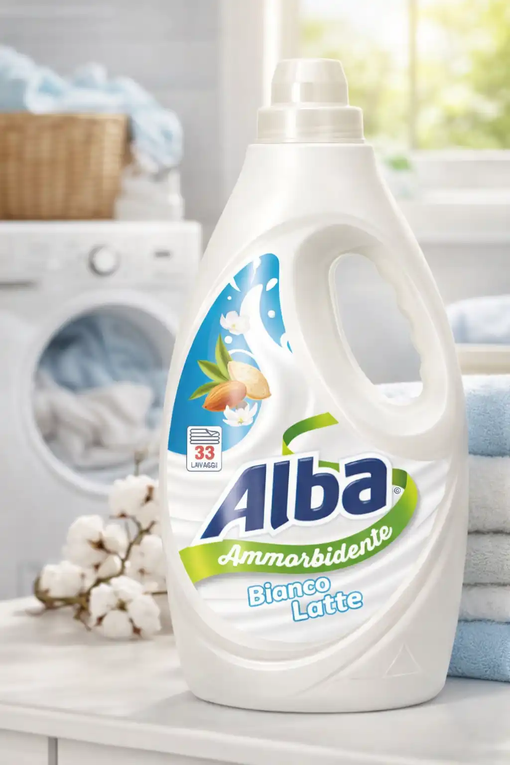 2x Ammorbidente Concentrato Alba Bianco Latte 33 Lavaggi Profumo Delicato