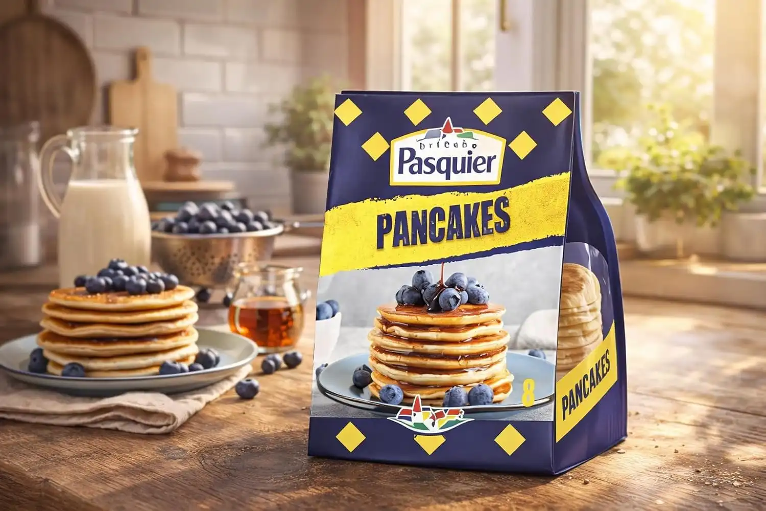 3 x Pasquier Pancakes Soffici Pronti da Gustare Colazione Snack Dolci da Forno