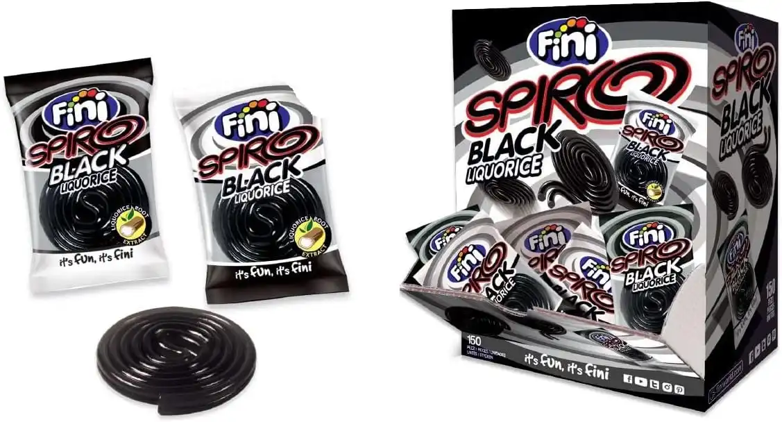 Fini Spiro Black Liquirizia 150 Pezzi Caramelle Gommose Scorta Convenienza