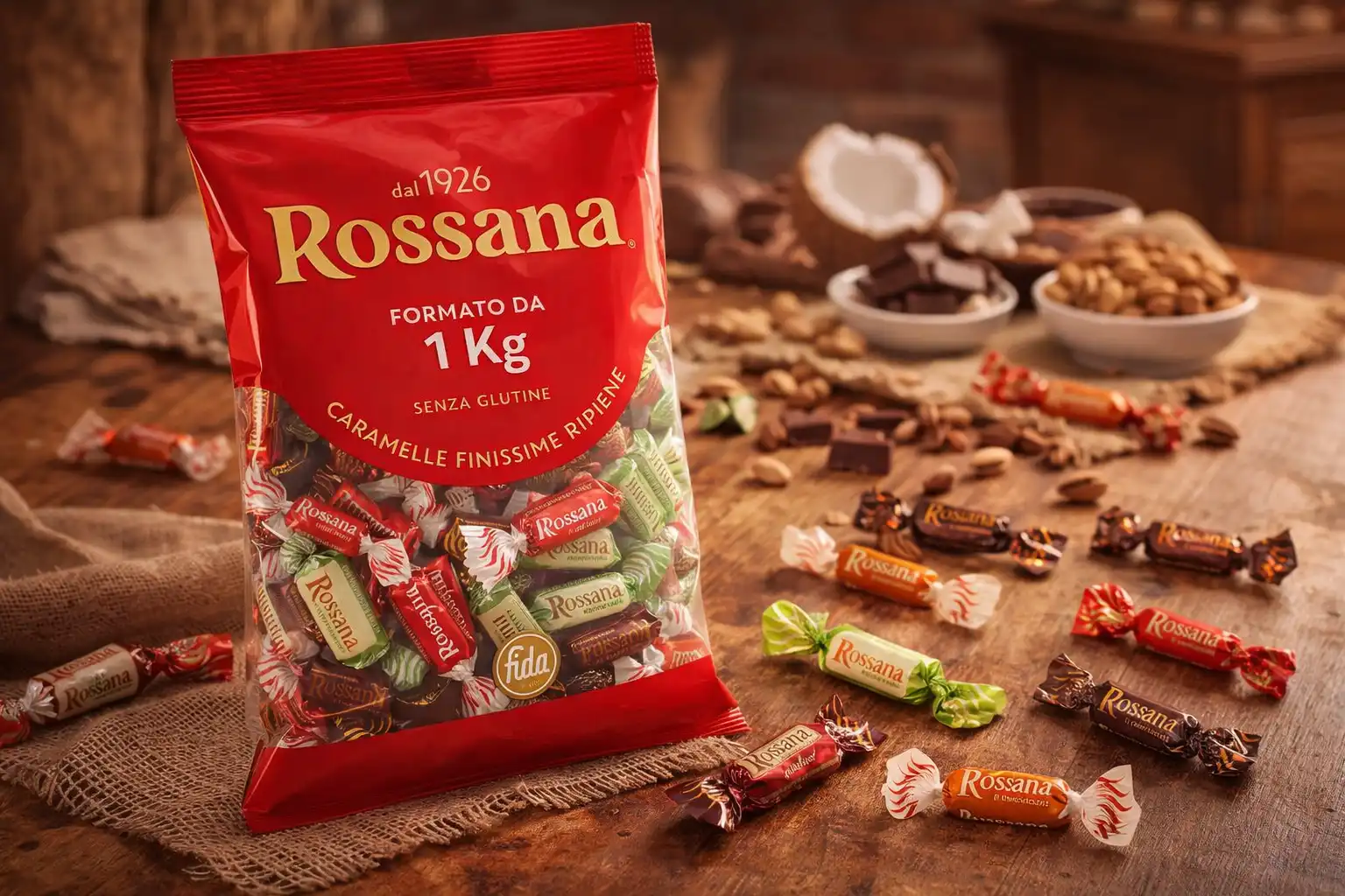 Caramelle Rossana Gran Selezione Assortite Vari Gusti Senza Glutine 1 Kg