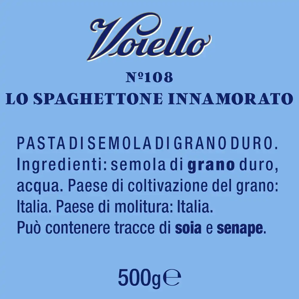 4 Pezzi Voiello Spaghettone Innamorato n.108 Pasta Grano Duro 500 g