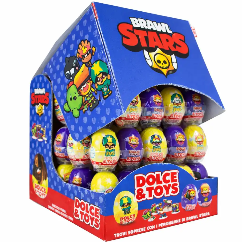 24 Pezzi Dolce Toys Ovetti Cioccolato Brawl Stars con Sorpresa 20 g