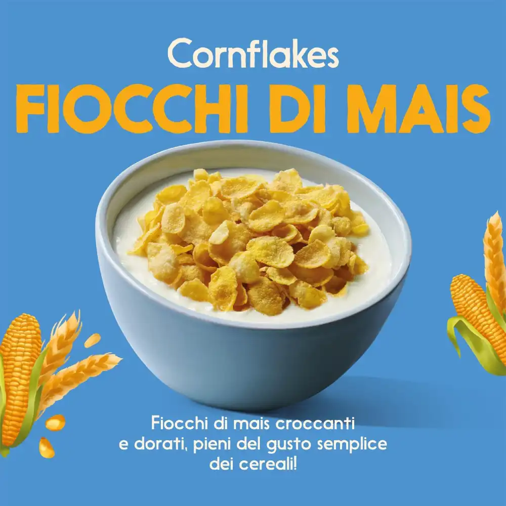 3 Pezzi Misura Cornflakes Dolcesenza Mais Italiano Senza Zuccheri 350 g