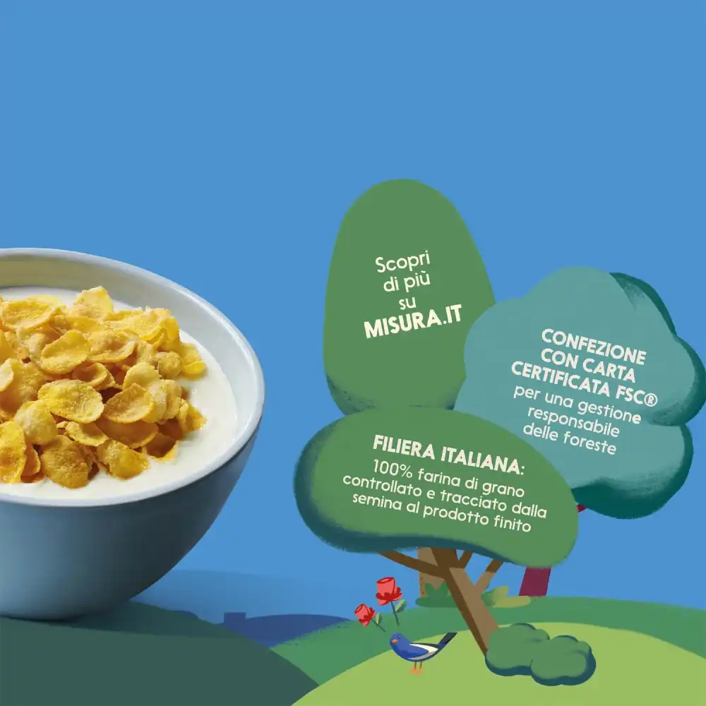 3 Pezzi Misura Cornflakes Dolcesenza Mais Italiano Senza Zuccheri 350 g
