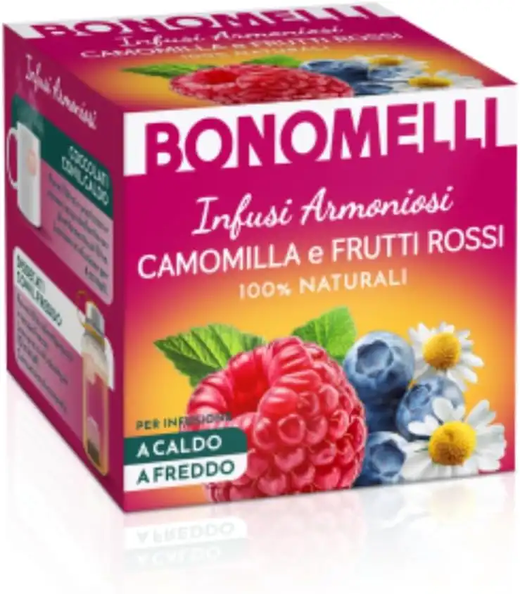 12 Confezioni Bonomelli Infusi Armoniosi Camomilla E Frutti Rossi 12 Filtri