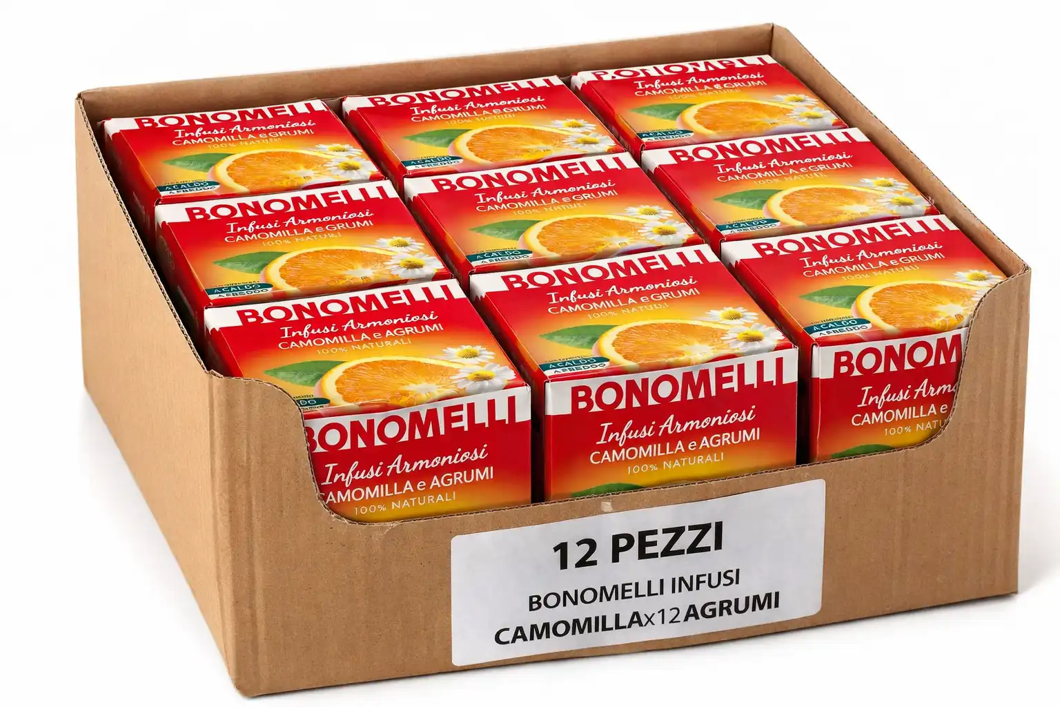 12 Confezioni Bonomelli Infusi Armoniosi Camomilla E Agrumi 12 Filtri