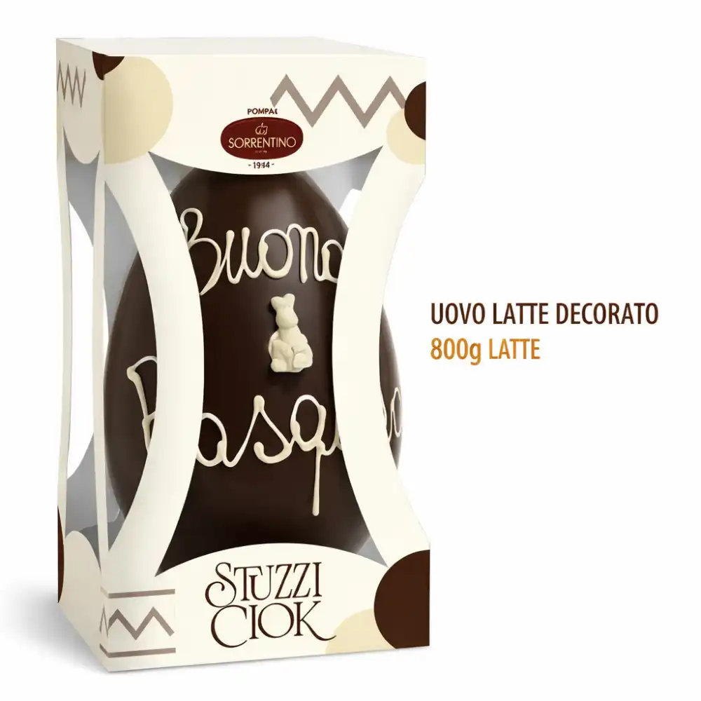 Uovo Decorato 800g Cioccolato al Latte In Astuccio Pasqua Edizione 2026