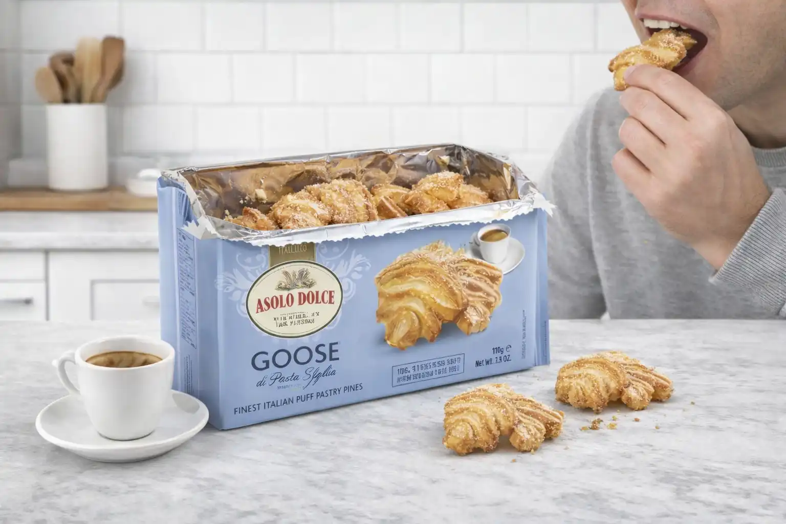 Biscotti di Pasta Sfoglia Friabili – 5 Confezioni da 110 g (Totale 550 g)