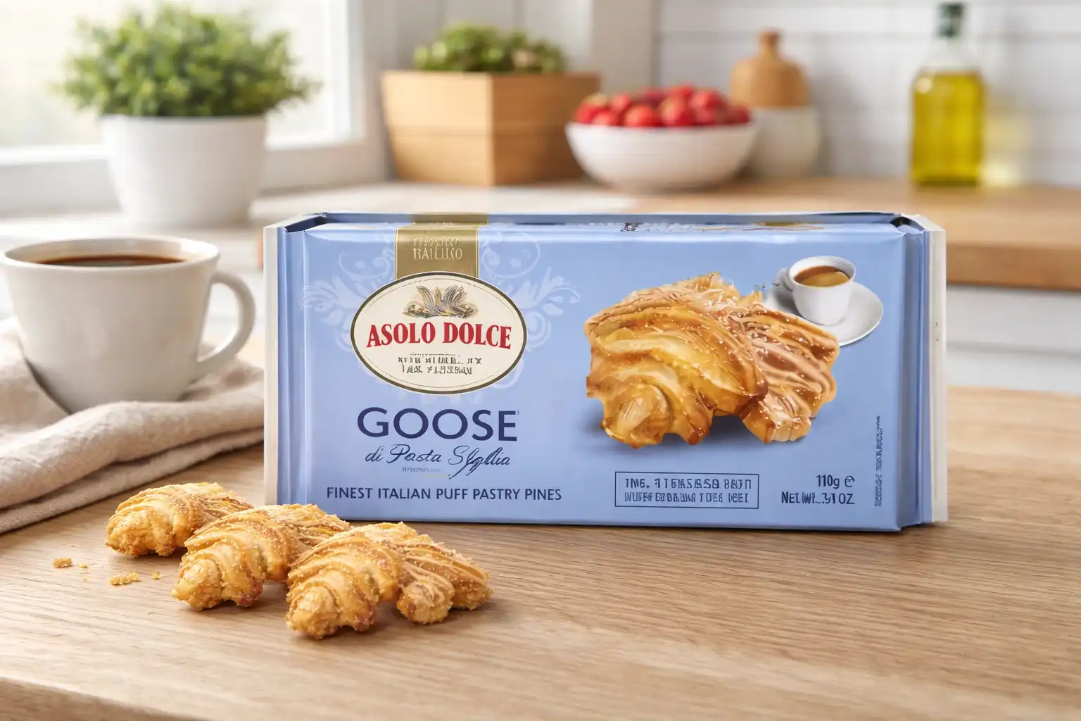 Biscotti di Pasta Sfoglia Friabili – 5 Confezioni da 110 g (Totale 550 g)