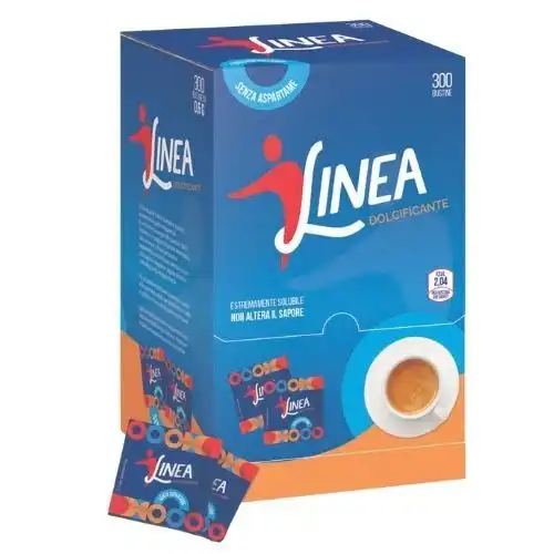 Linea Dolcificante Dispenser 300 Bustine Senza Aspartame Per Caffe Te Bar Casa