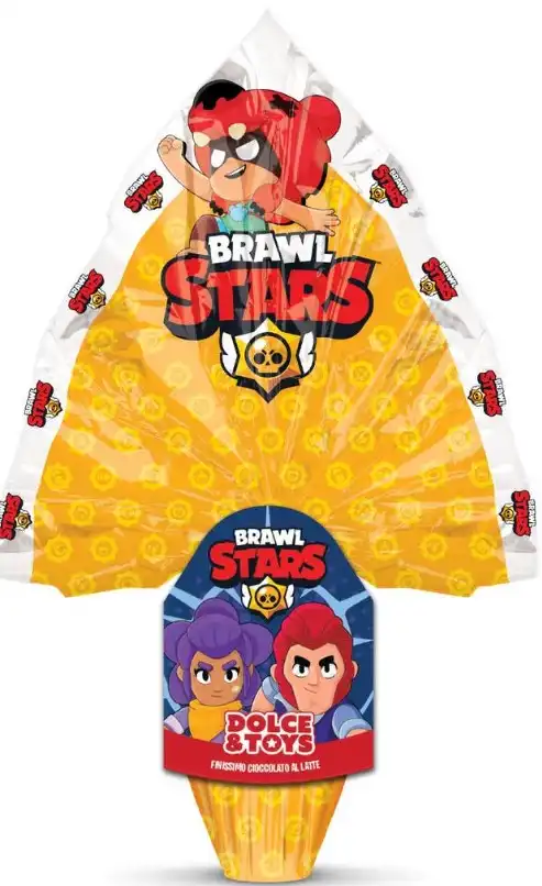 Dolce Toys Uova di Pasqua Brawl Stars Cioccolato al Latte 3x40g