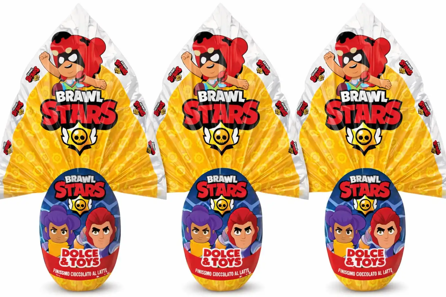 Dolce Toys Uova di Pasqua Brawl Stars Cioccolato al Latte 3x40g
