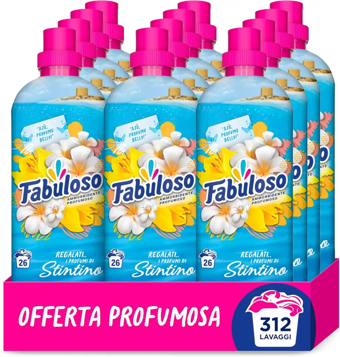 12x Fabuloso Ammorbidente Concentrato Stintino 585ml 312 Lavaggi