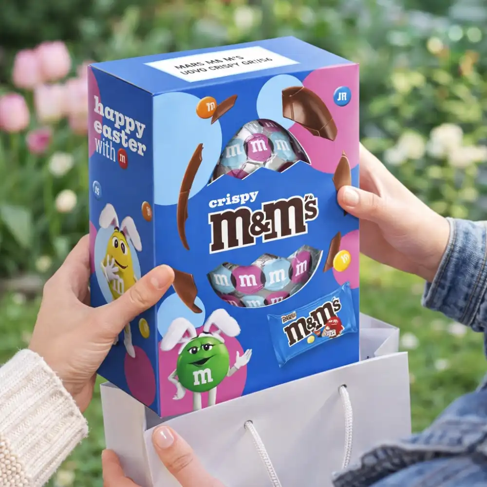 Mars M&M's Uovo di Pasqua Crispy 156g Cioccolato con Sorpresa