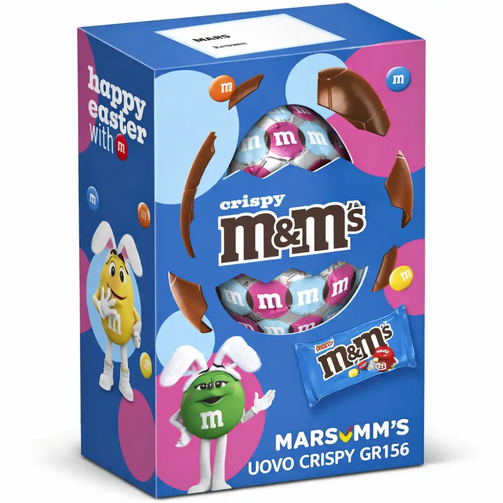 Mars M&M's Uovo di Pasqua Crispy 156g Cioccolato con Sorpresa