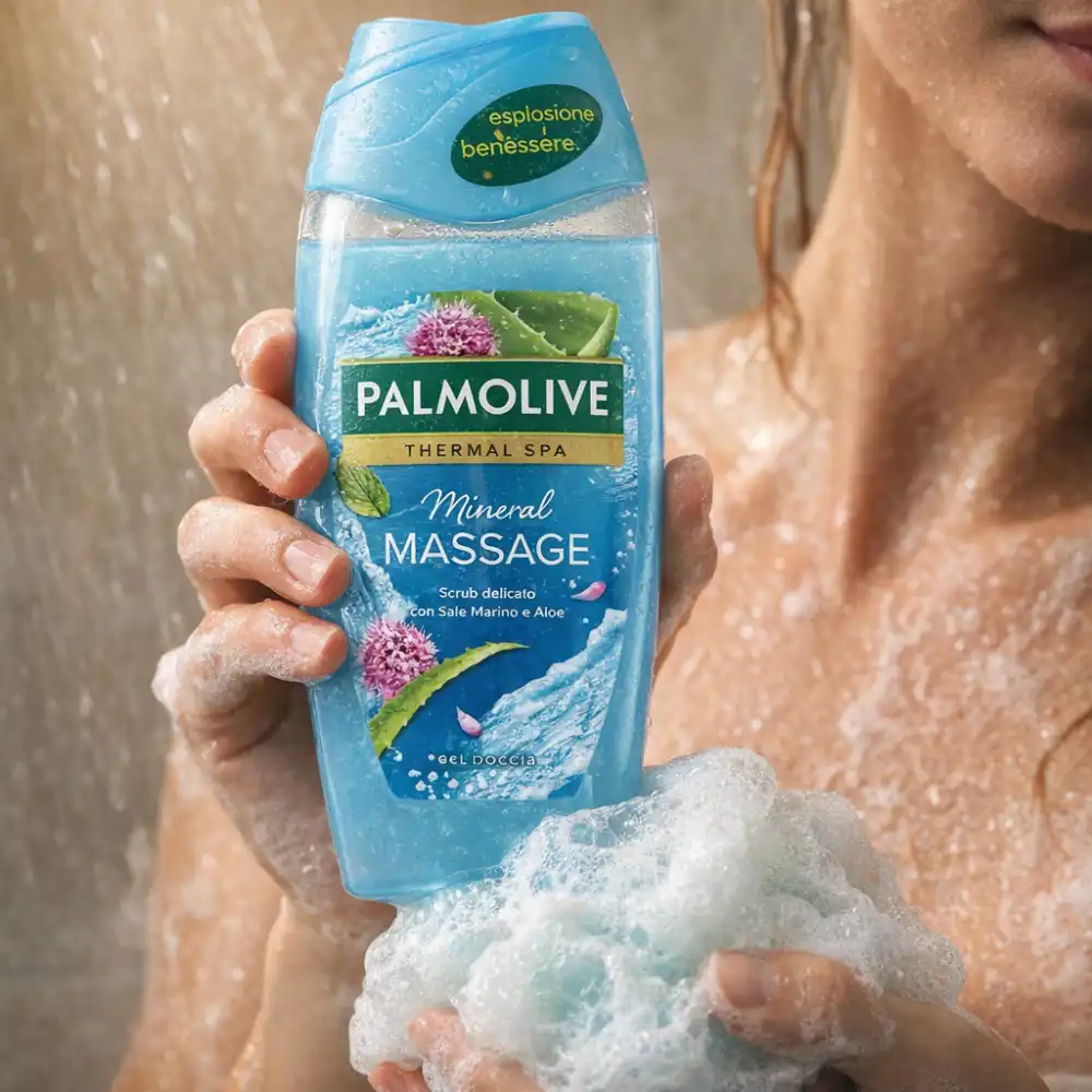 6 Pezzi Palmolive Doccia Mineral Massage 220ml Gel Bagno Spa